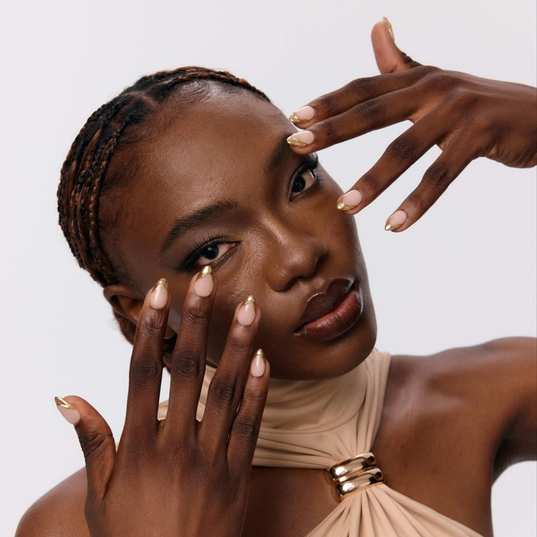 24k – Almond Press On Nails