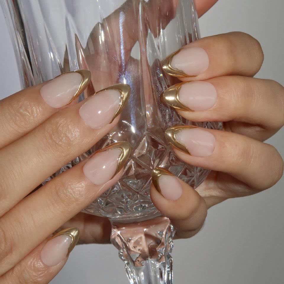 24k – Almond Press On Nails