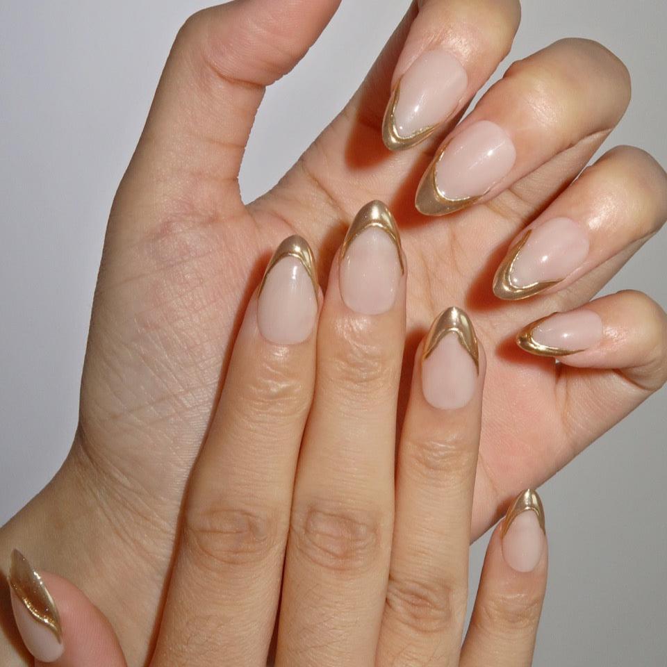 24k – Almond Press On Nails
