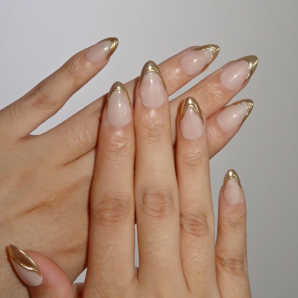 24k – Almond Press On Nails