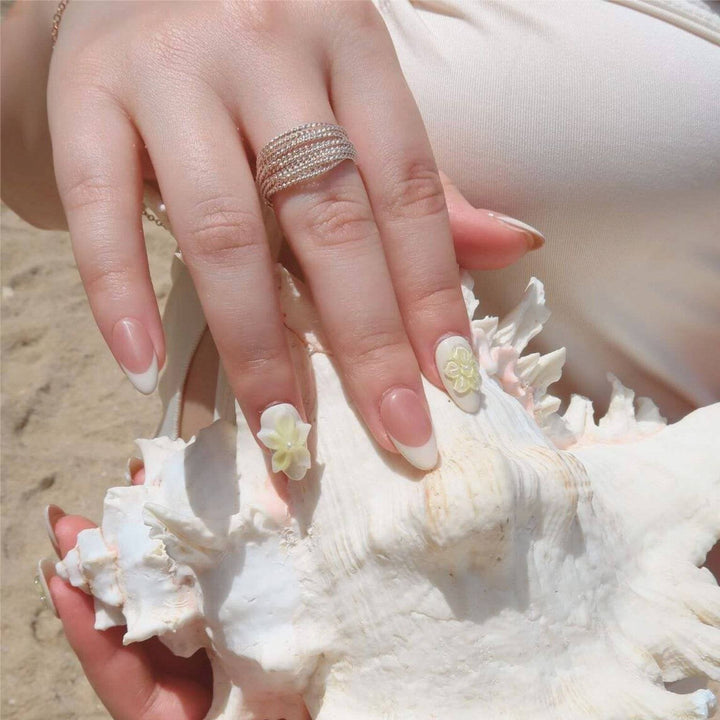 Petal Perfection – Almond Press On Nails