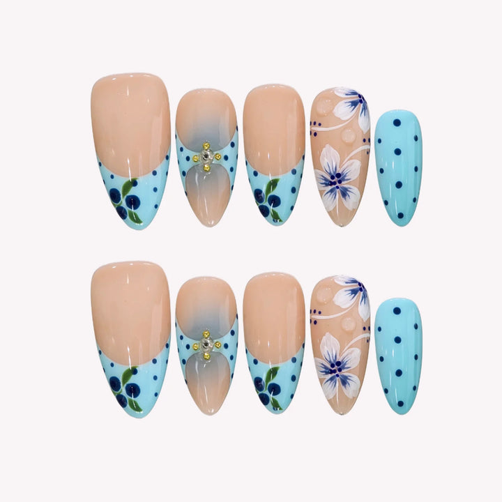 Aqua Berry Press-On Nails