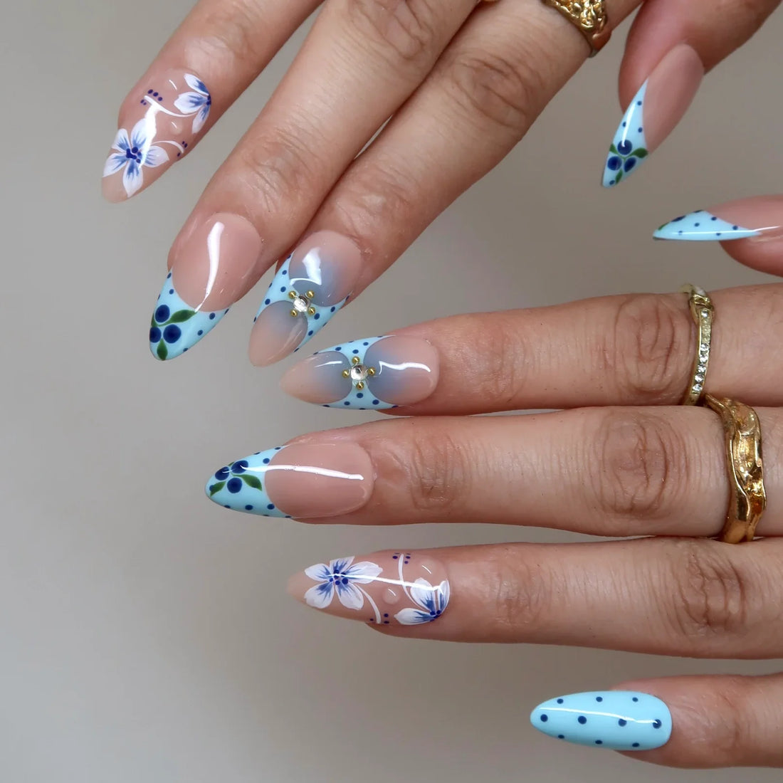 Aqua Berry Press-On Nails