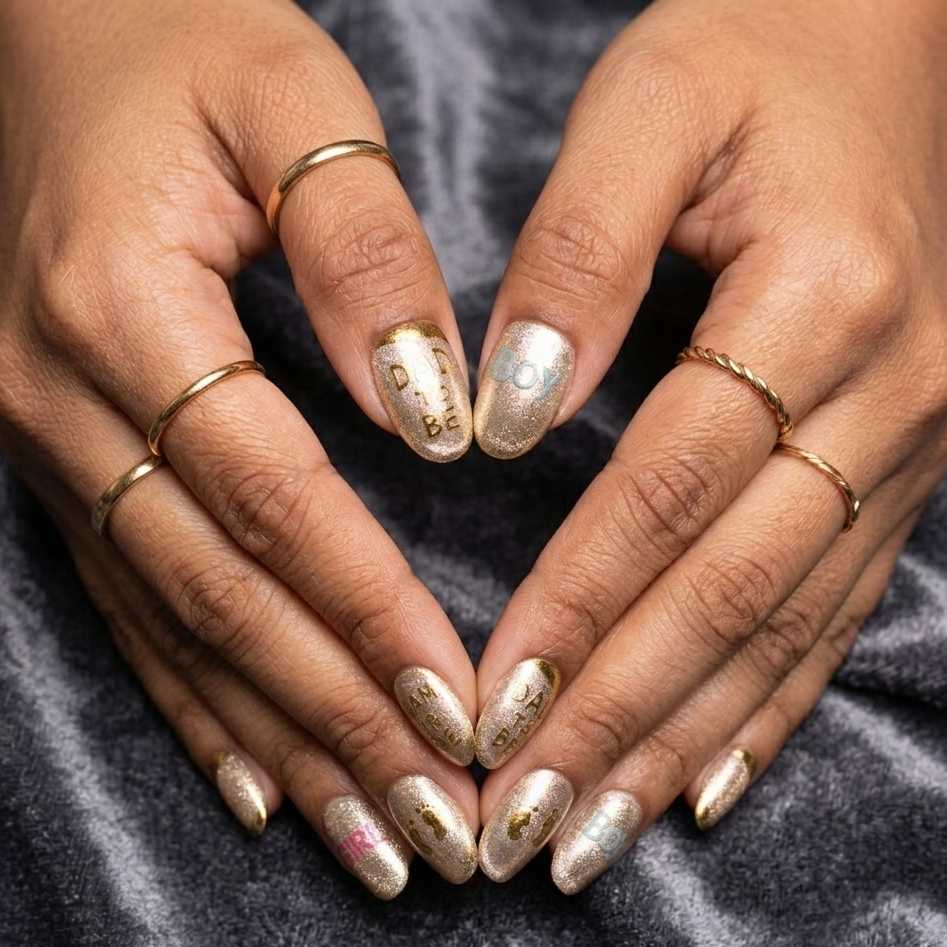 Baby Shower Mom To Be Press-On Nails