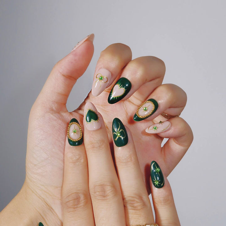 Beryl Enchantress – Almond Press On Nails