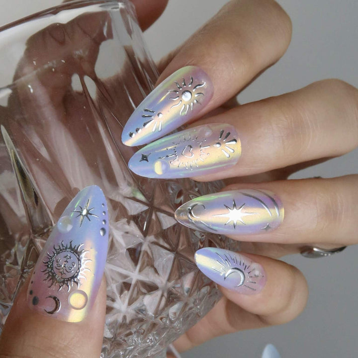 Beyond the Celestial – Almond Press On Nails