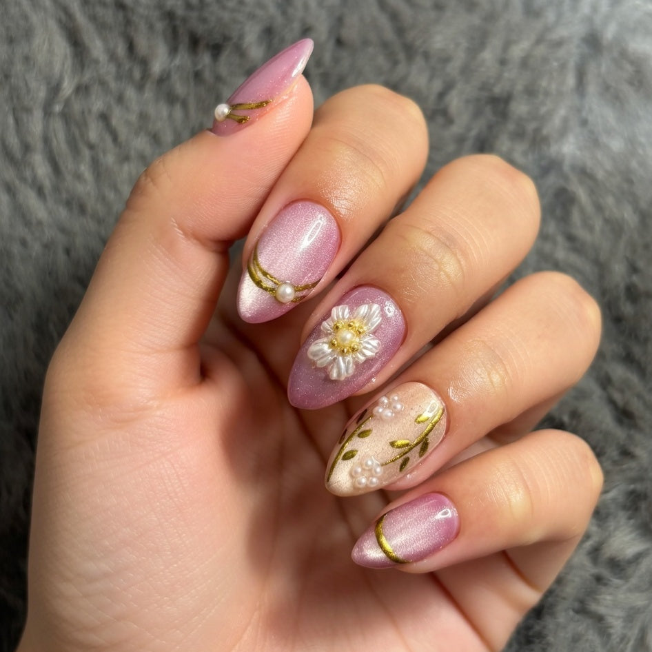 Blossom Pearl Luxe Press-On Nails