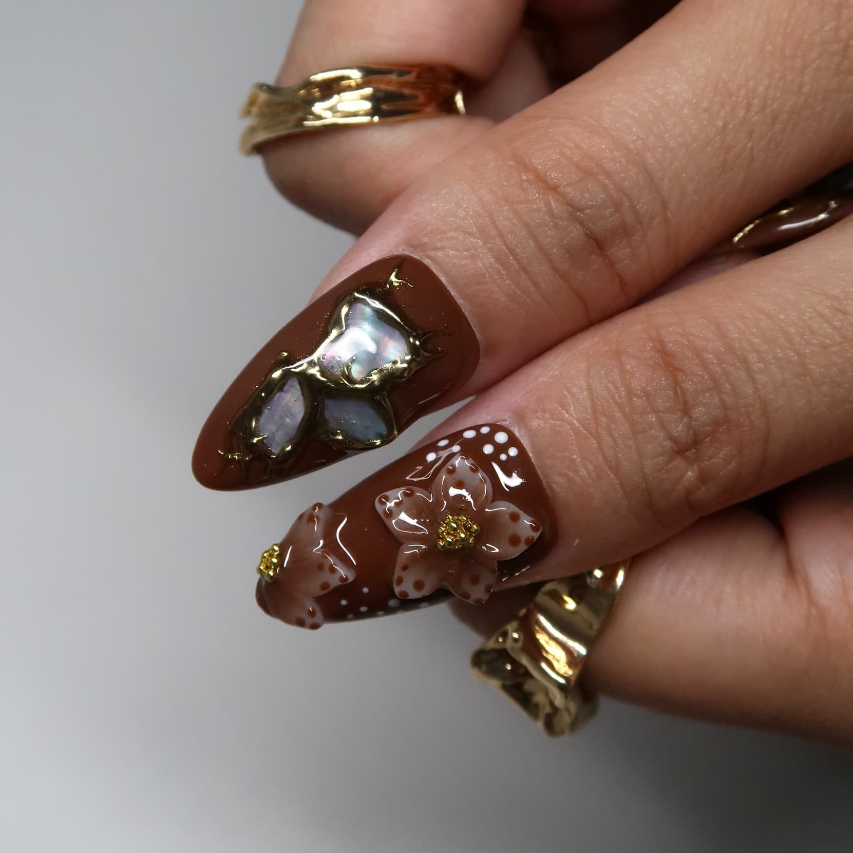 Caramel Latte Press-On Nails