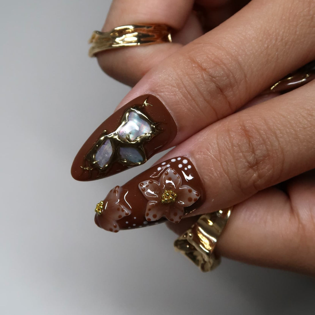 Caramel Latte Press-On Nails
