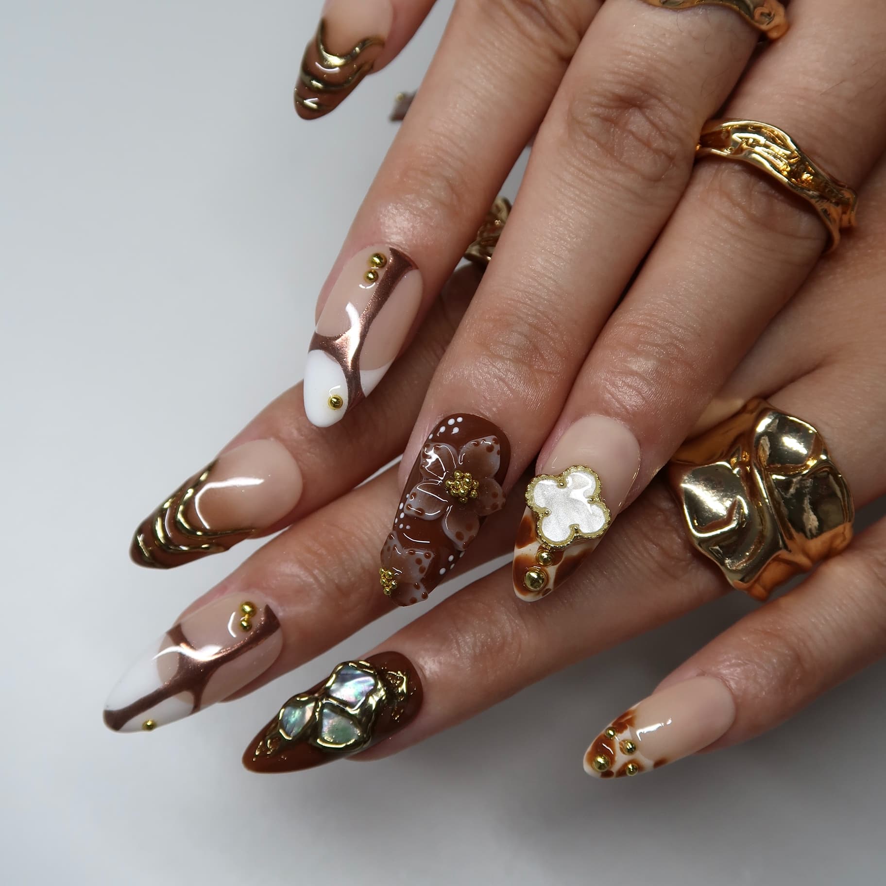 Caramel Latte Press-On Nails