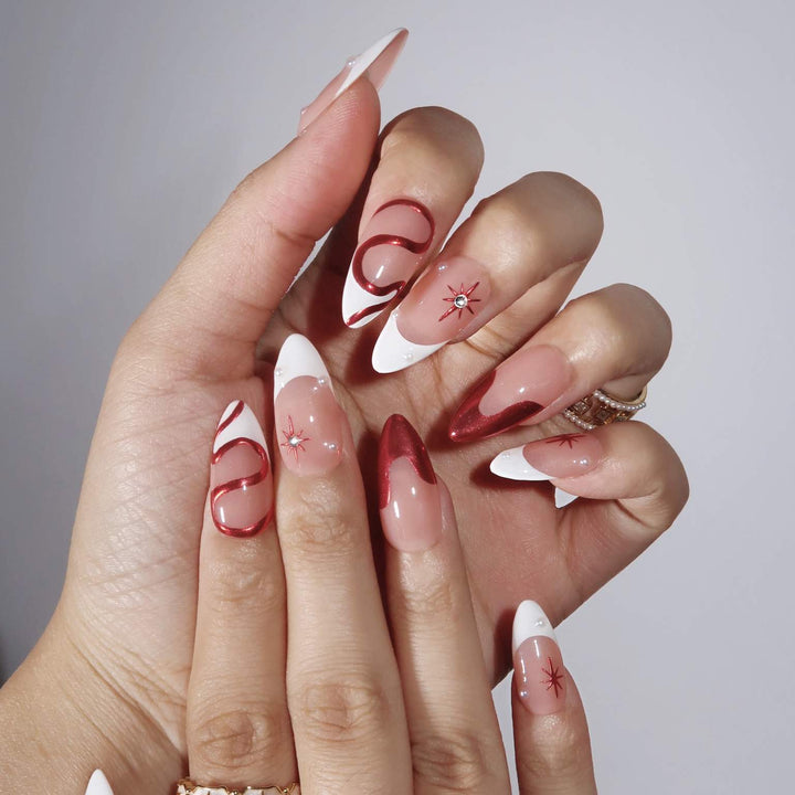Celestial Waltz – Almond Press On Nails