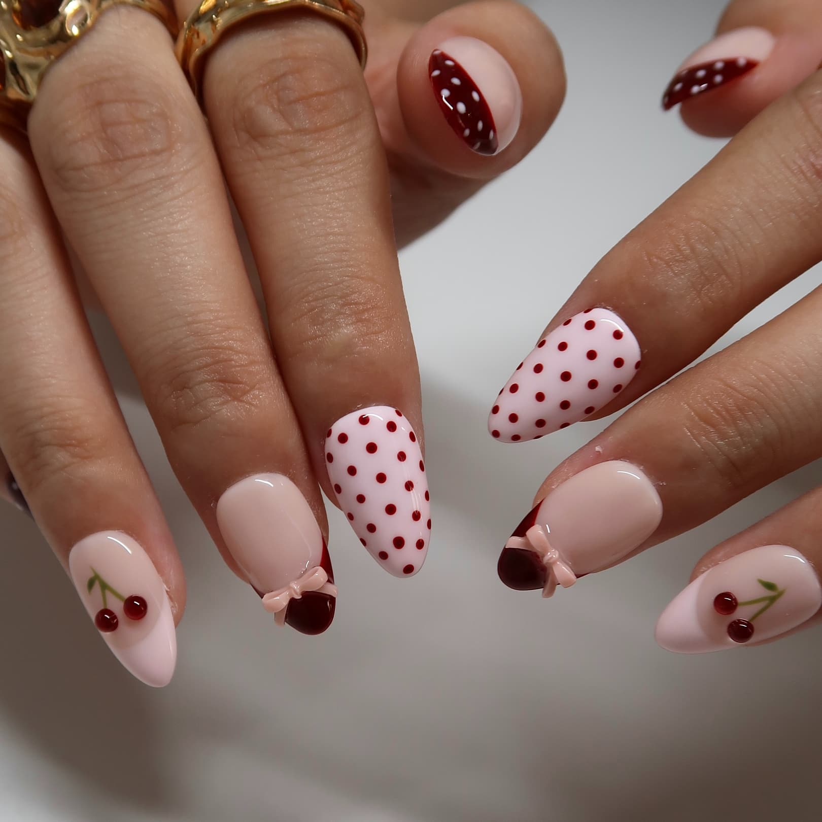 Cherry Juice Press-On Nails