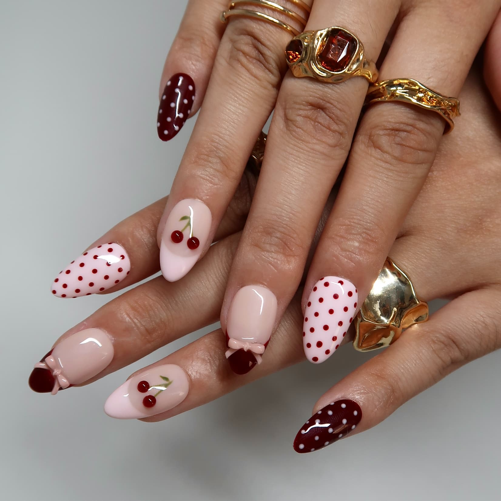Cherry Juice Press-On Nails