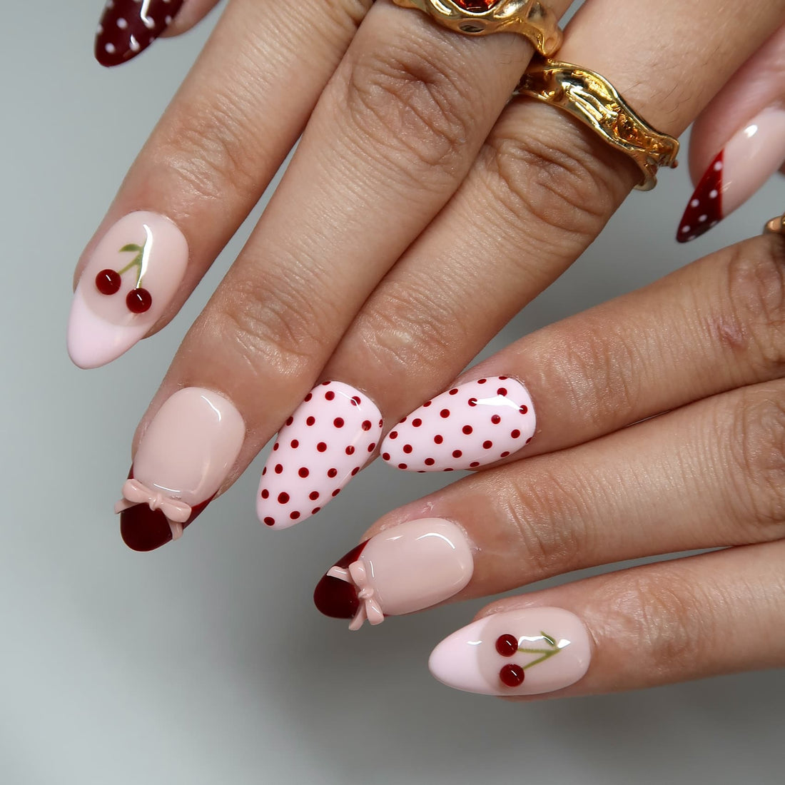 Cherry Juice Press-On Nails