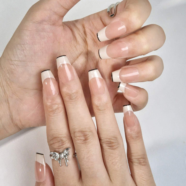 Elegant Moments Almond Press On Nails – Reusable Salon Quality Nail Set