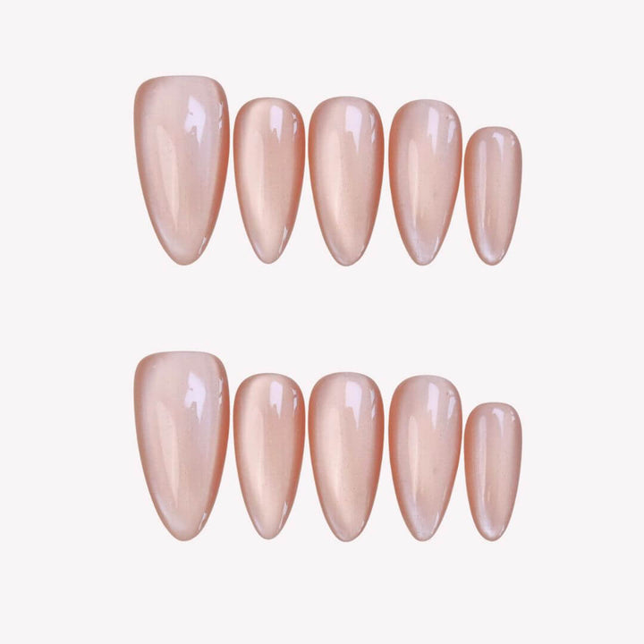 Rosy-C02 – Almond Press On Nails