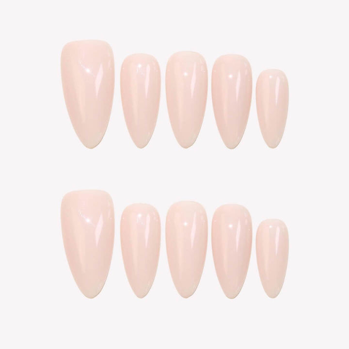Porcelain-N01 – Almond Press On Nails