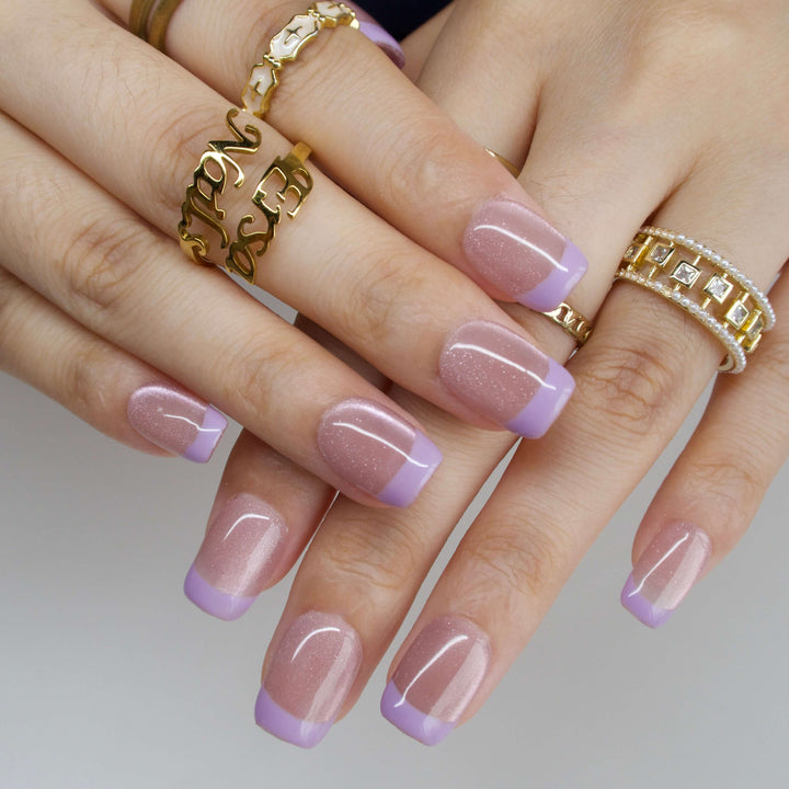 Ethereal Pink Cat Eye Press On Nails