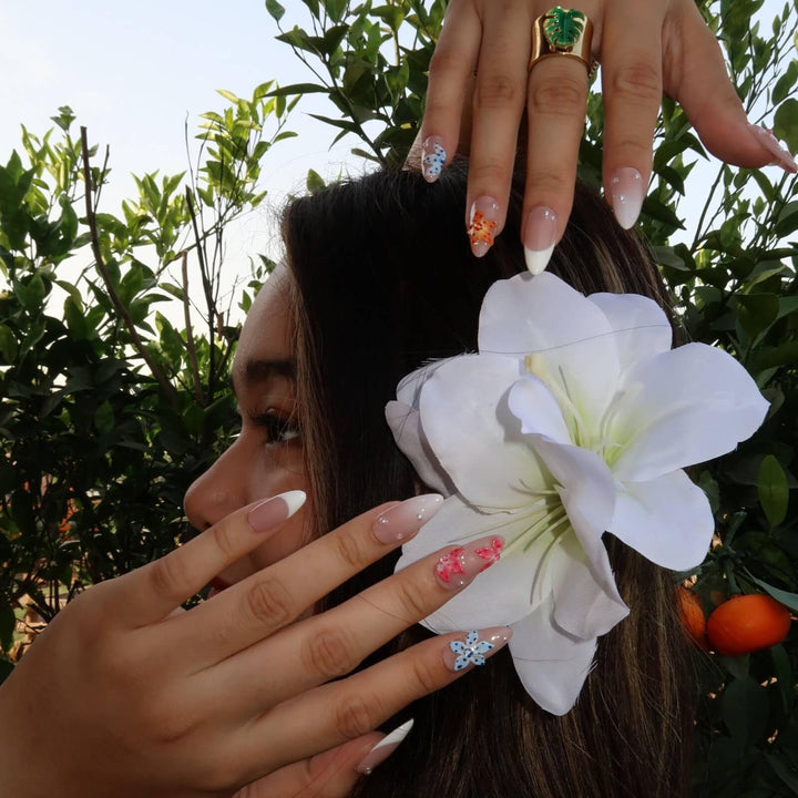 Full Bloom Almond Press On Nails – Reusable Salon Quality Nail Set