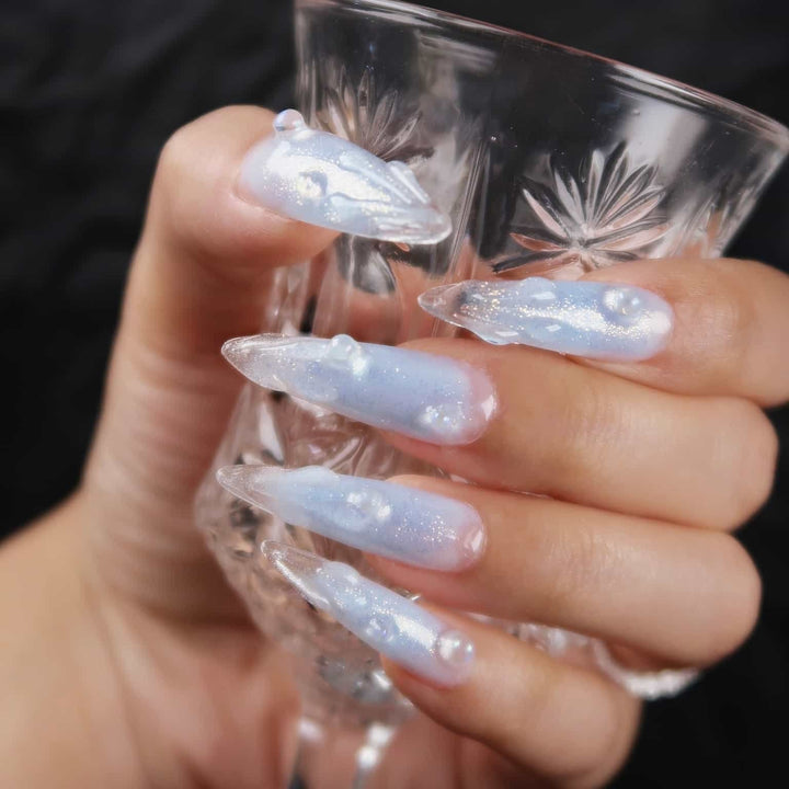 Glacial Whispers – Almond Press On Nails