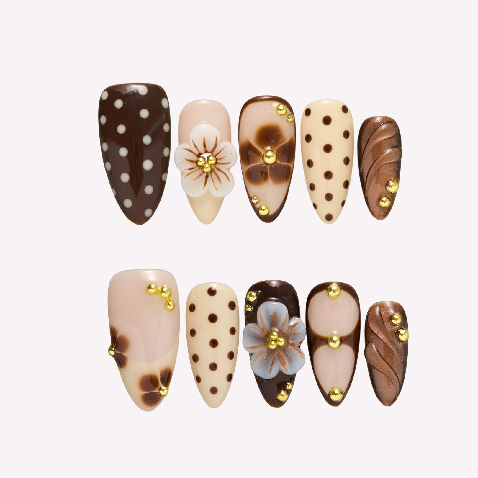 Golden Safari Press-On Nails