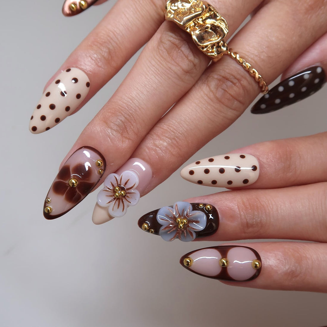 Golden Safari Press-On Nails