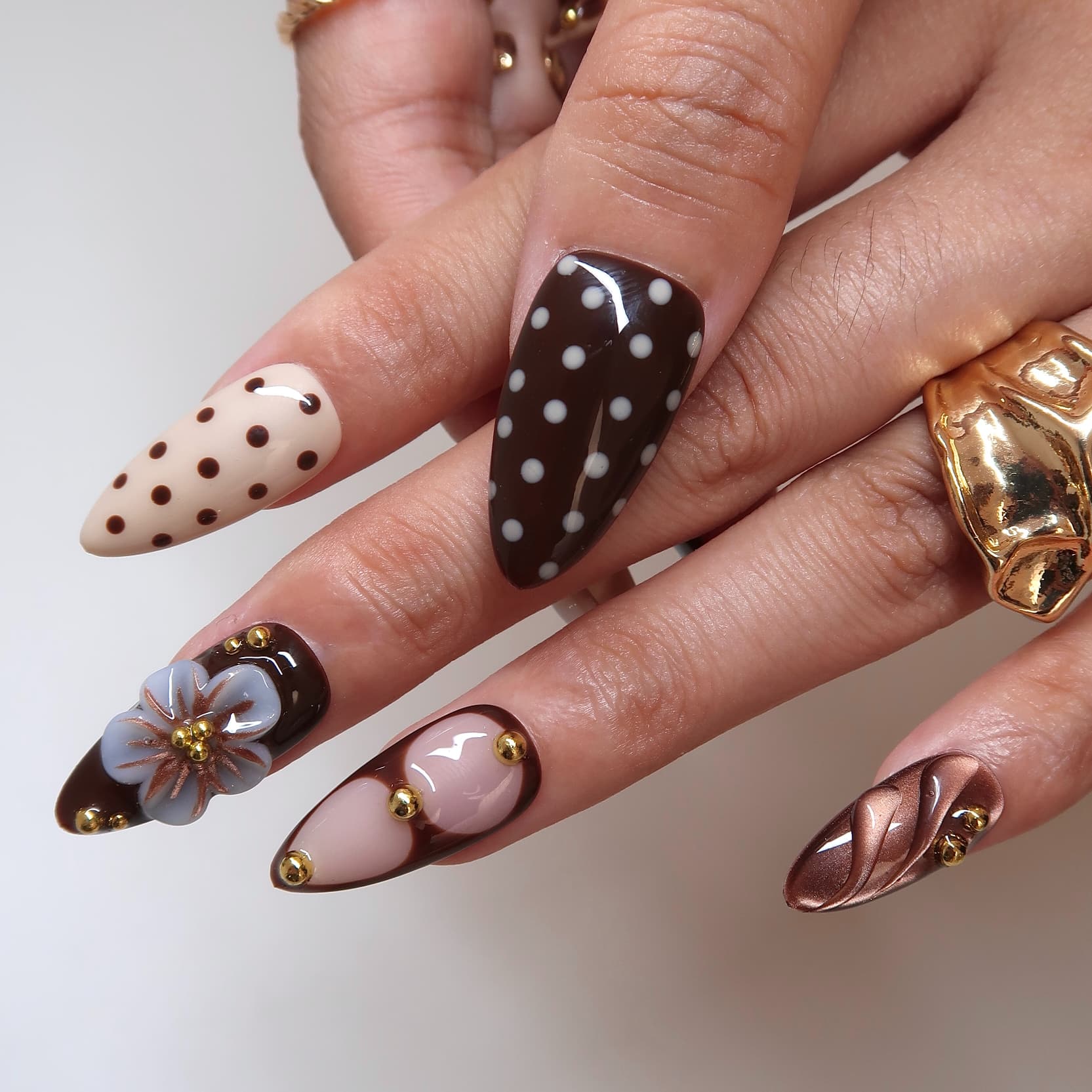 Golden Safari Press-On Nails