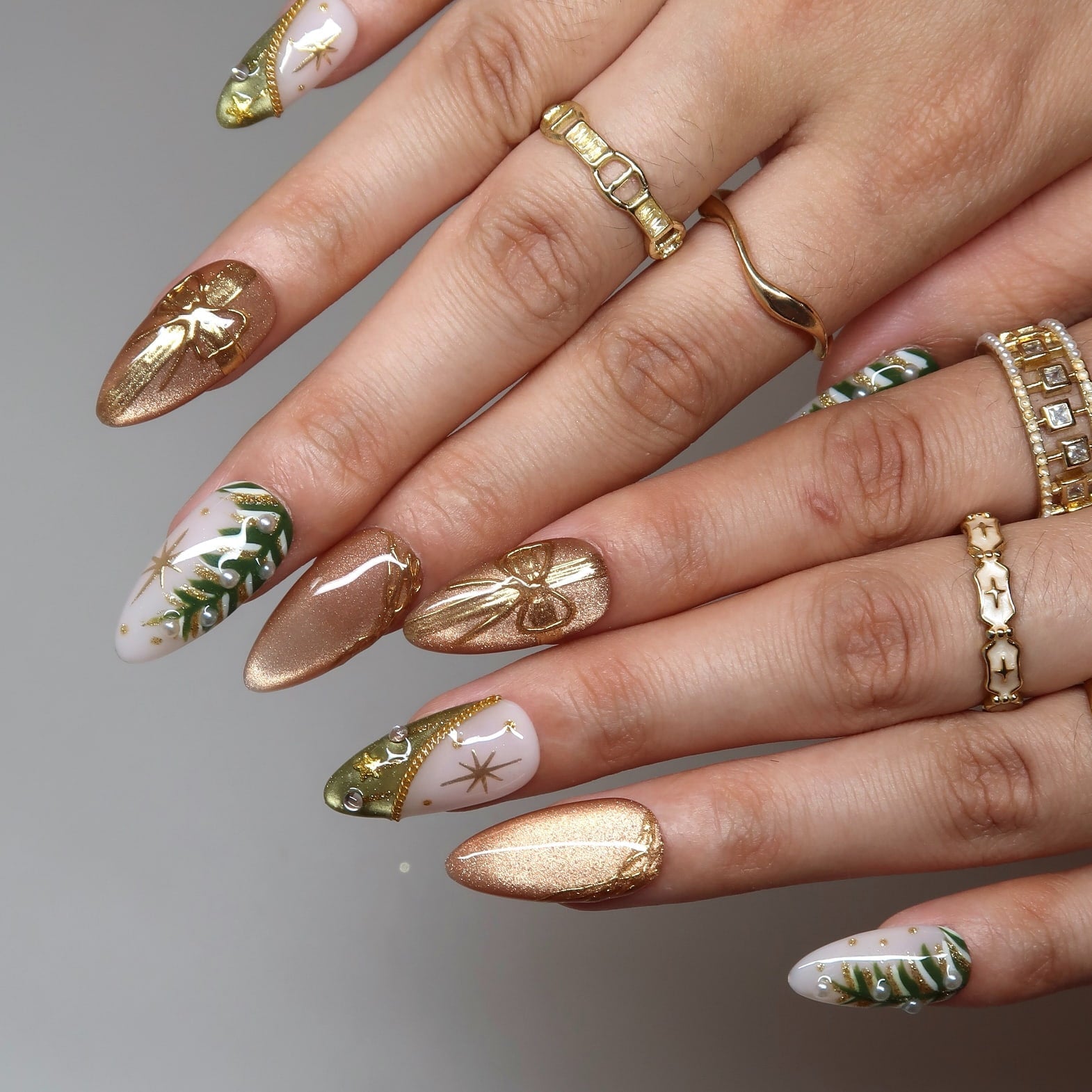 Golden Enchant Press-On Nails