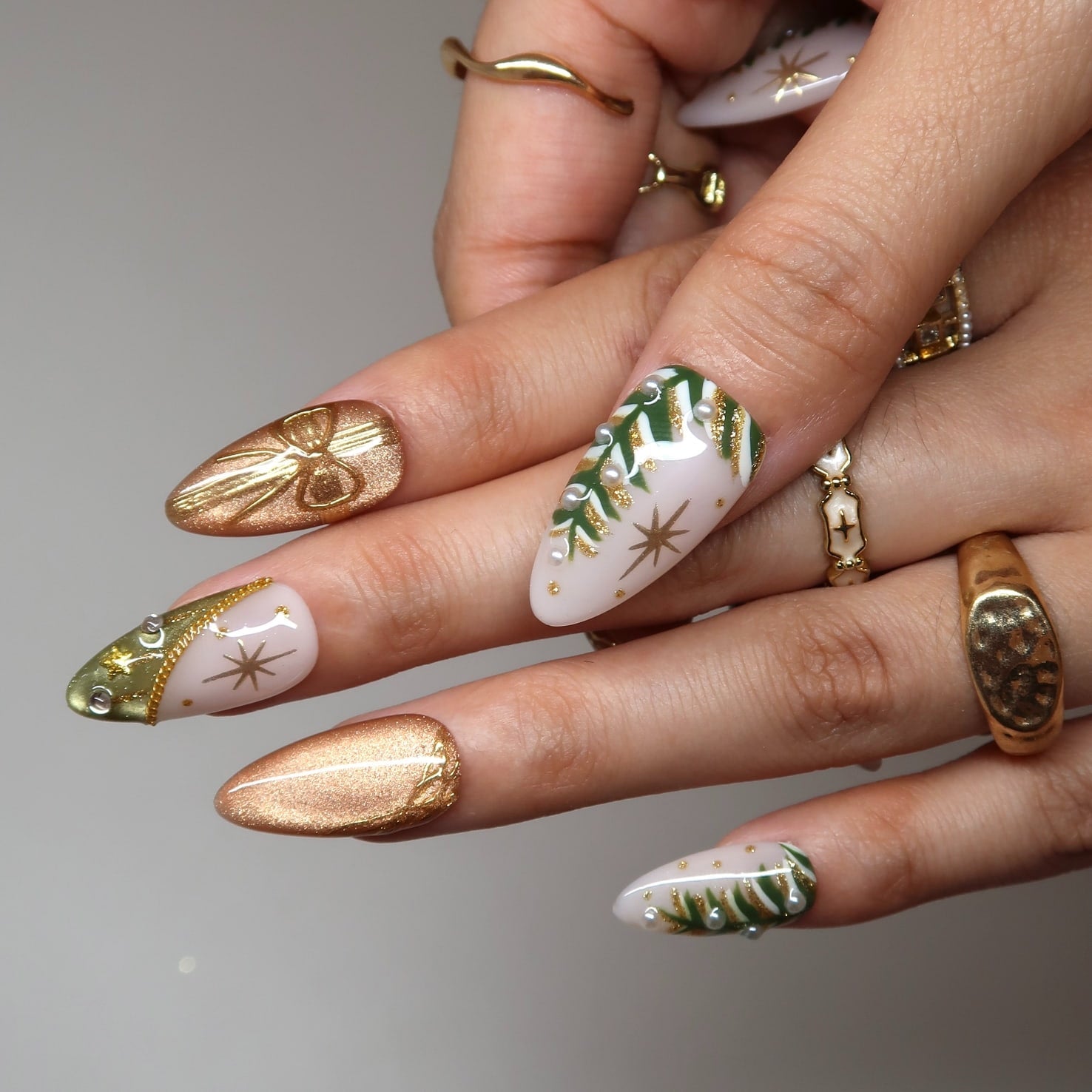 Golden Enchant Press-On Nails