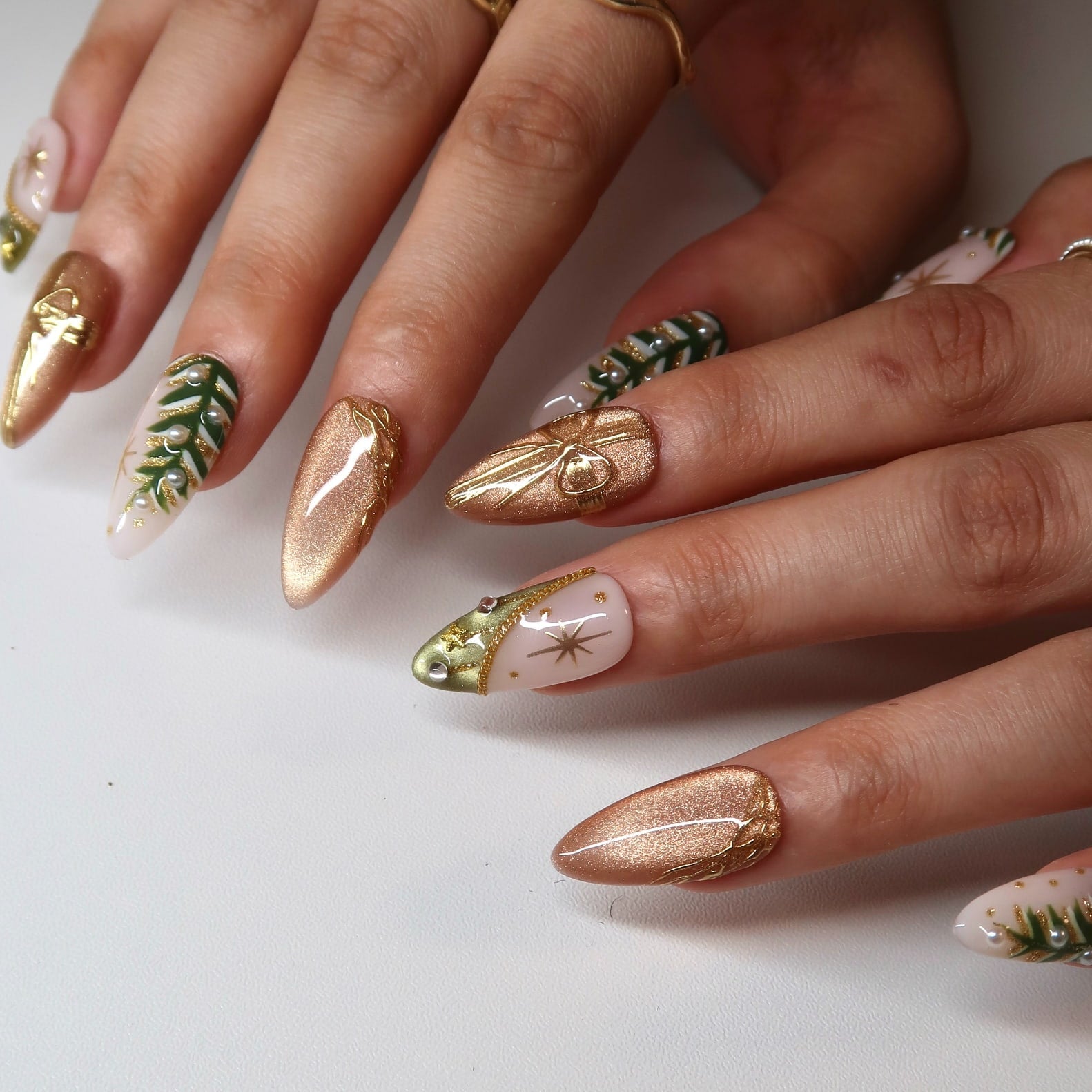 Golden Enchant Press-On Nails