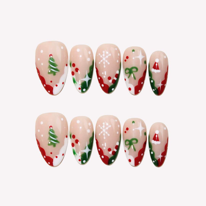 Holly Jolly Press-On Nails