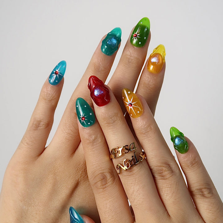 Jelly Sweets Colorful Jelly Press On Nails