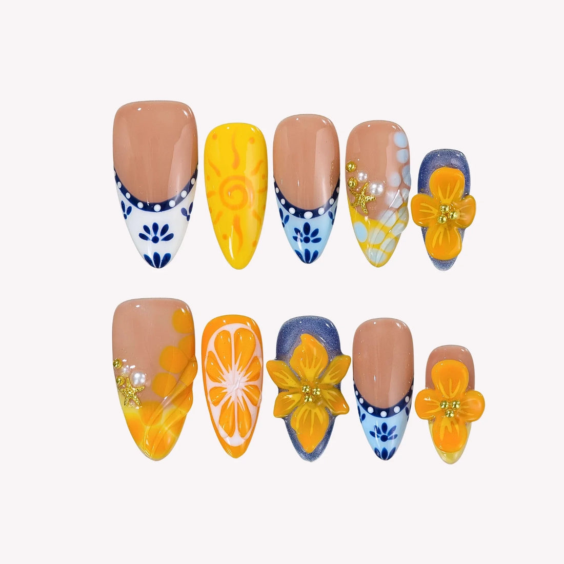 Juicie – Lemon & Orange Press On Nails