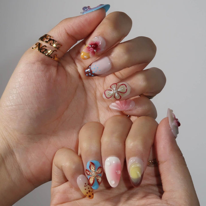 Kaleidoscope – Almond Press On Nails