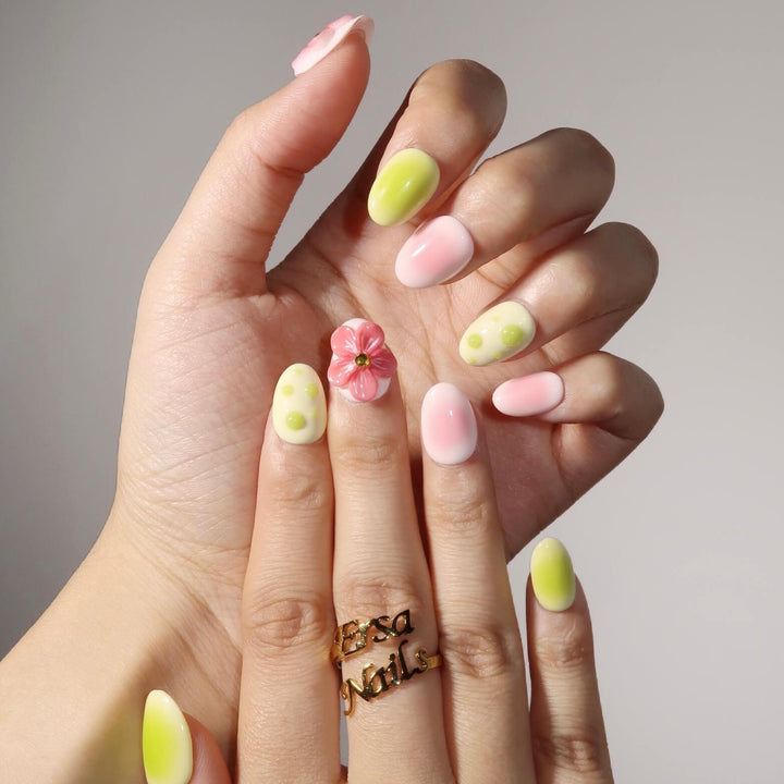 Lighthearted Almond Press On Nails – Reusable Salon Quality Nail Set