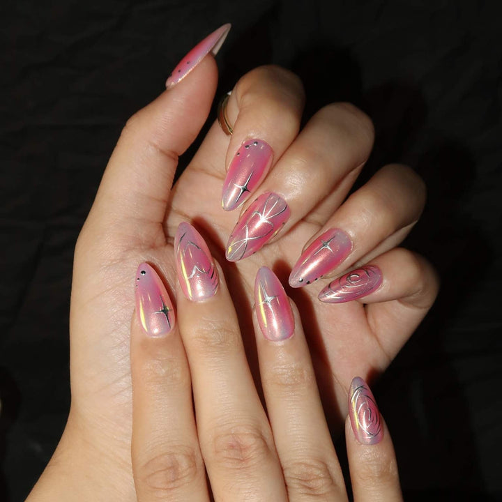 Love Aura – Almond Press On Nails