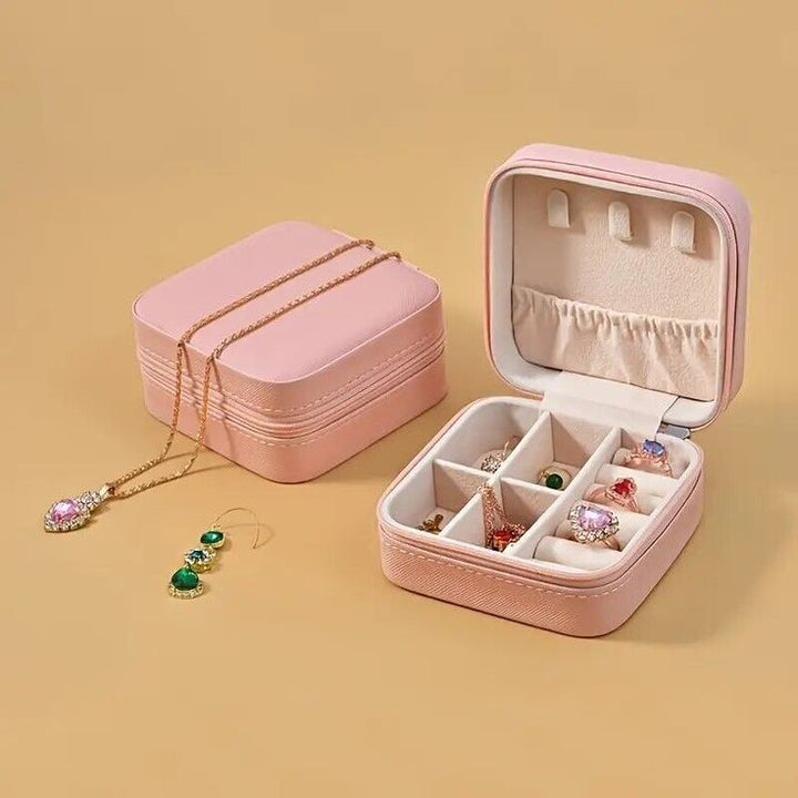 Luxury Mini Jewelry Organizer Box – Travel Friendly | Rings, Earrings & Necklace Storage