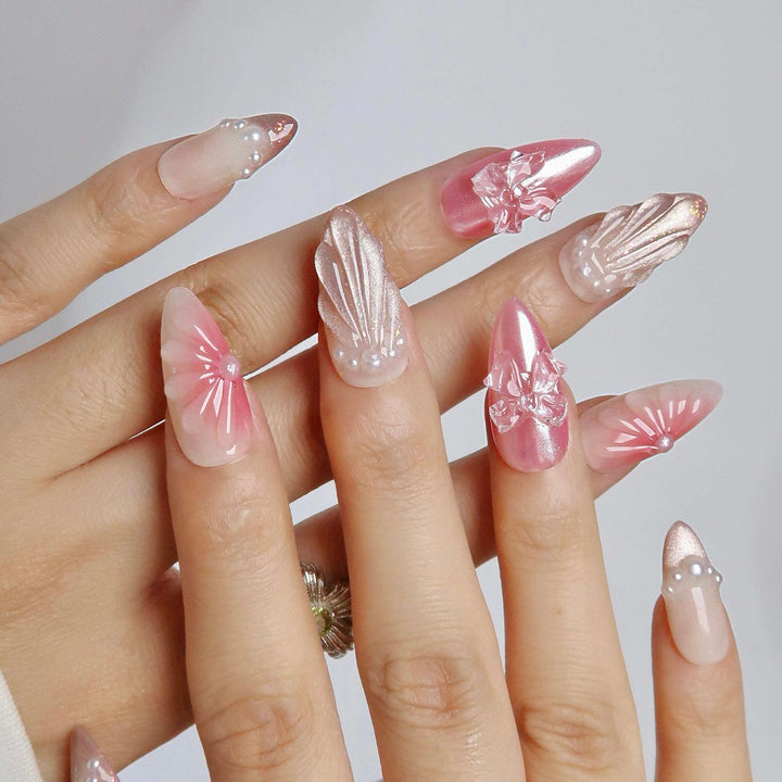 Miss Underwater – Almond Press On Nails