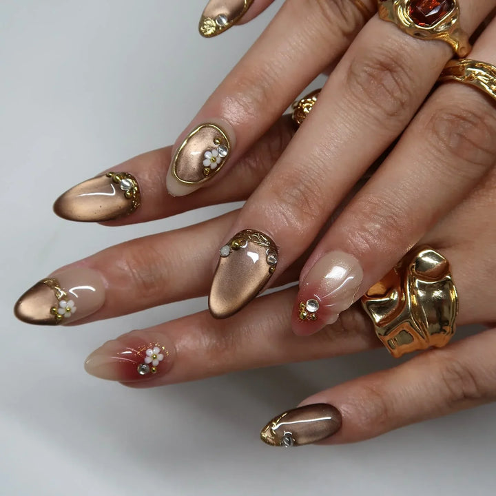 Mocha Chestnut Press-On Nails