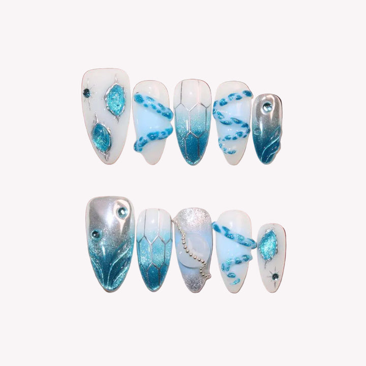 Mystic Siren – Almond Press On Nails