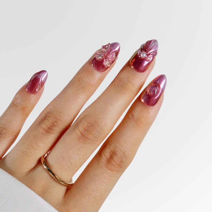 Neon Blush – Almond Press On Nails