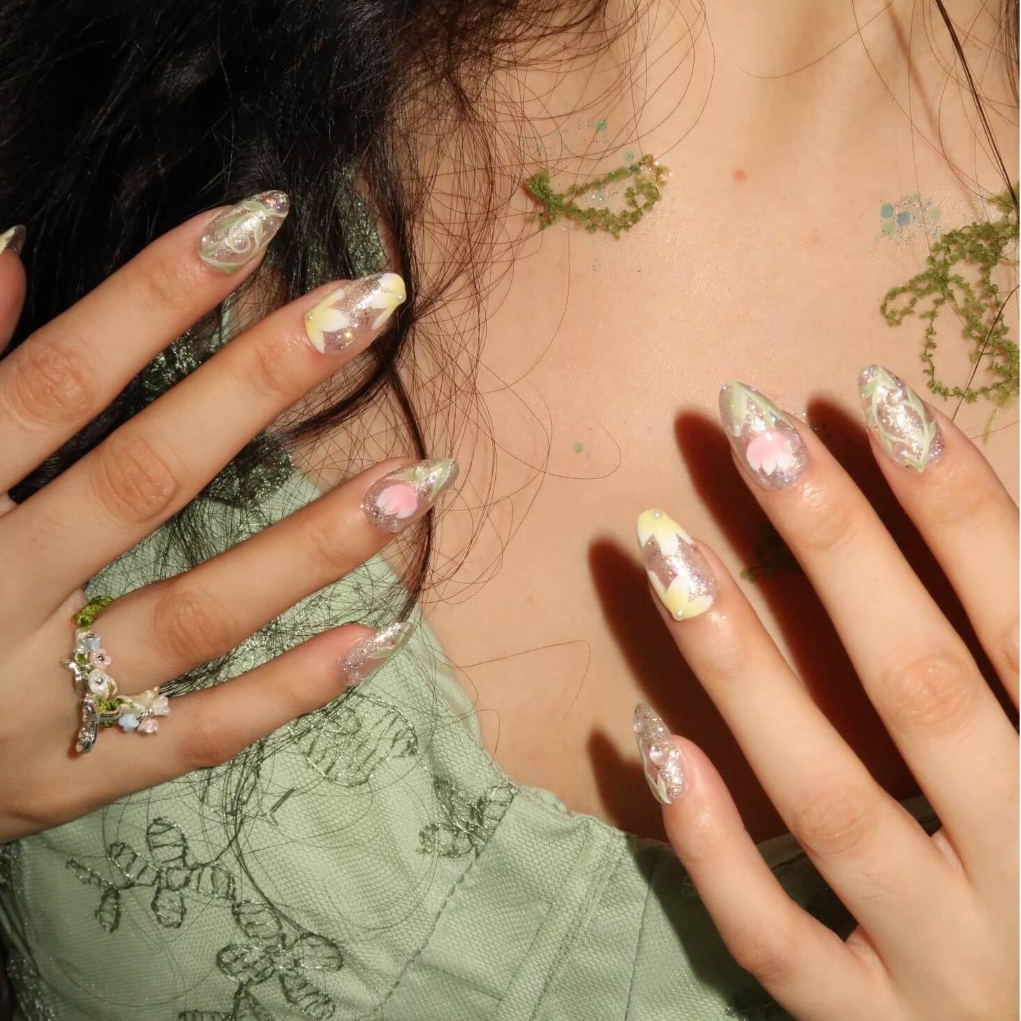 New Season Almond Press On Nails – Reusable Salon Quality Nail Set