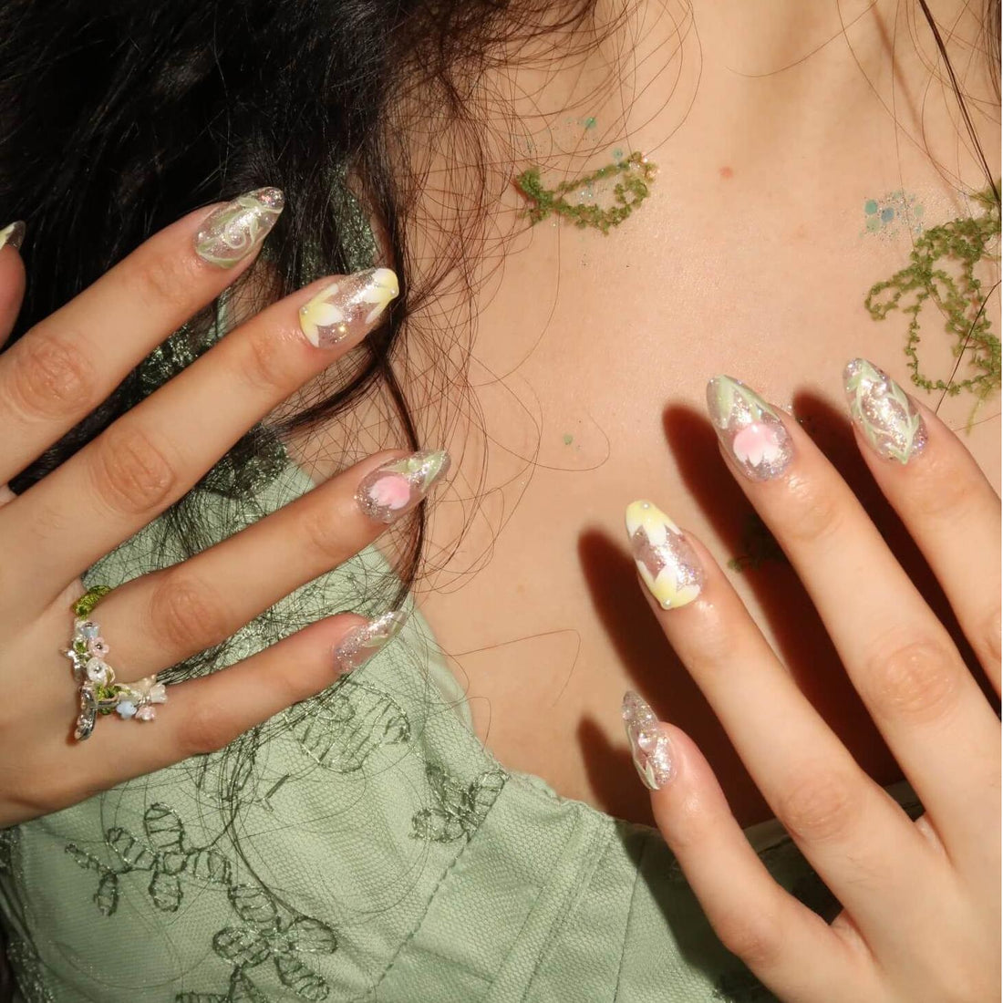 New Season Almond Press On Nails – Reusable Salon Quality Nail Set