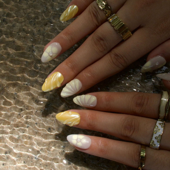 Pacific Lime Yellow Summer Press On Nails