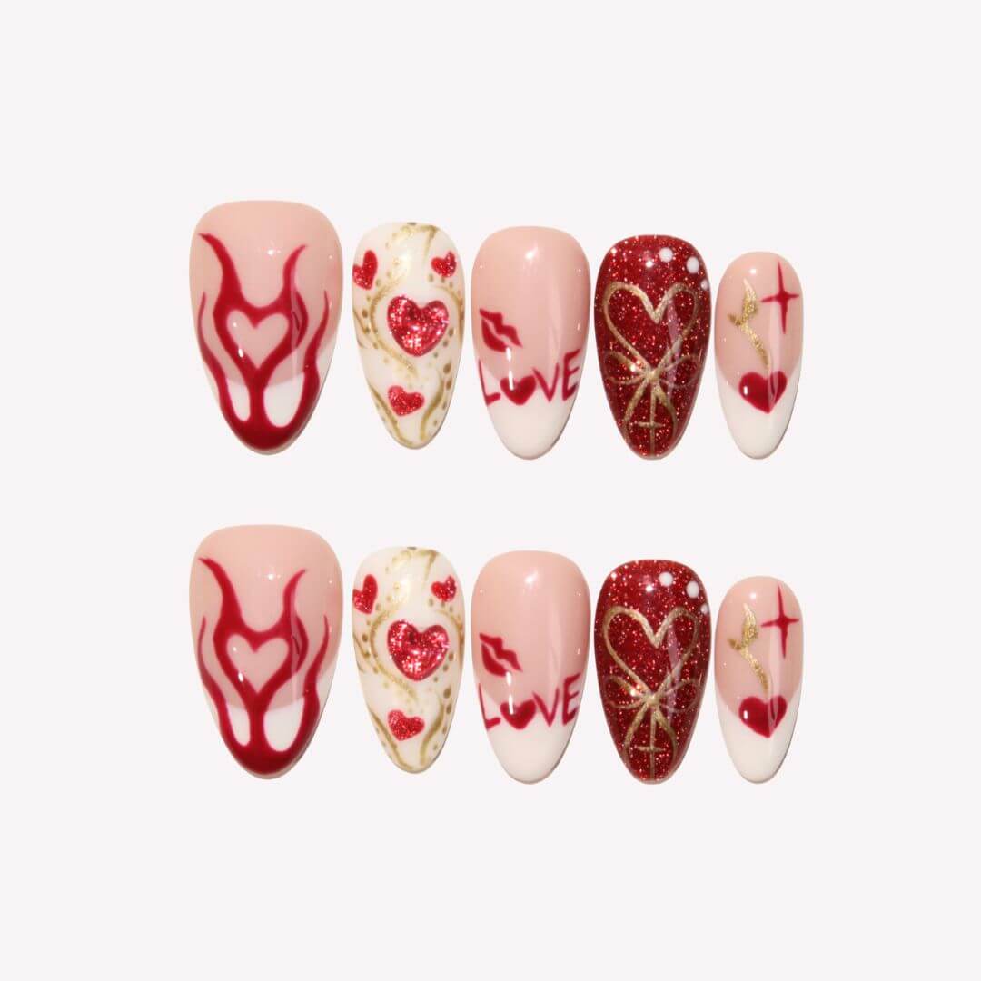 Passion Almond Press On Nails – Reusable Salon Quality Nail Set