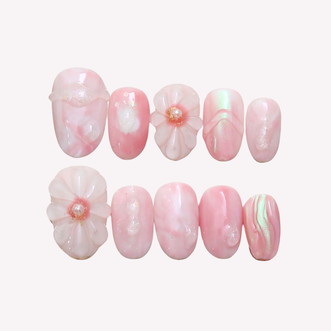 Pink Petal Pink – Almond Press On Nails