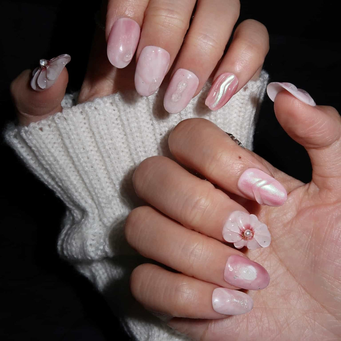 Pink Petal Pink – Almond Press On Nails