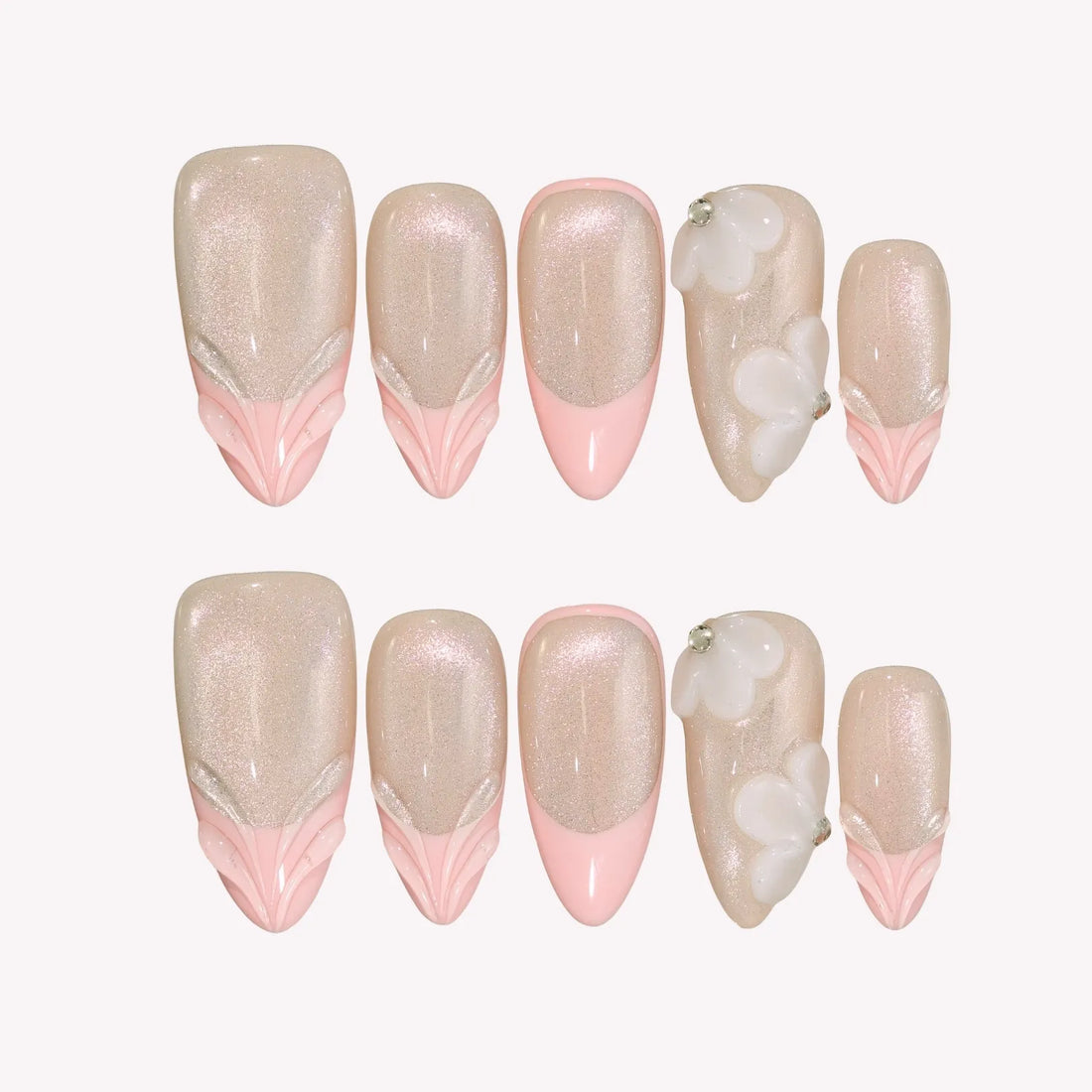 Pink Champagne Press-On Nails
