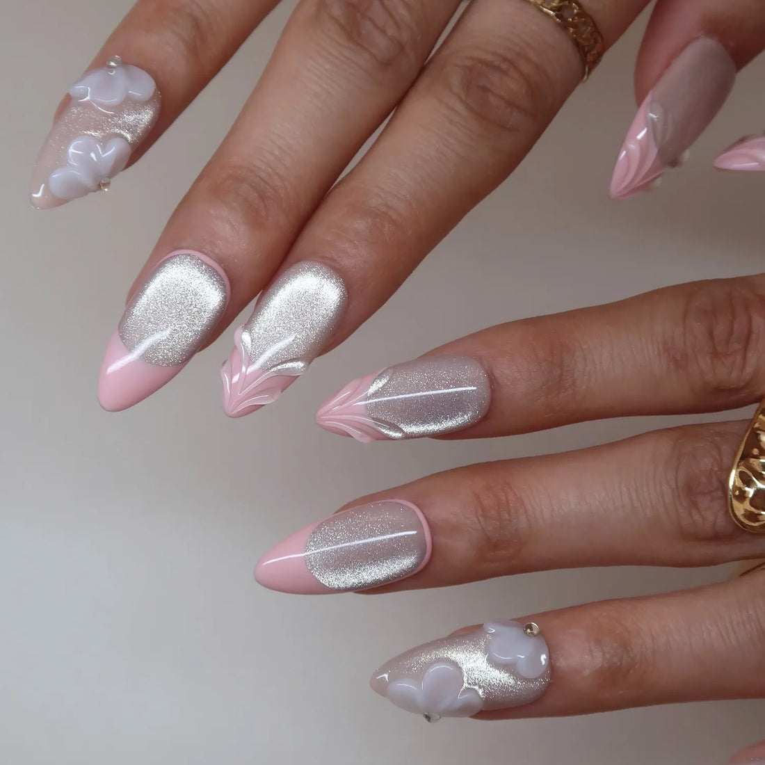Pink Champagne Press-On Nails