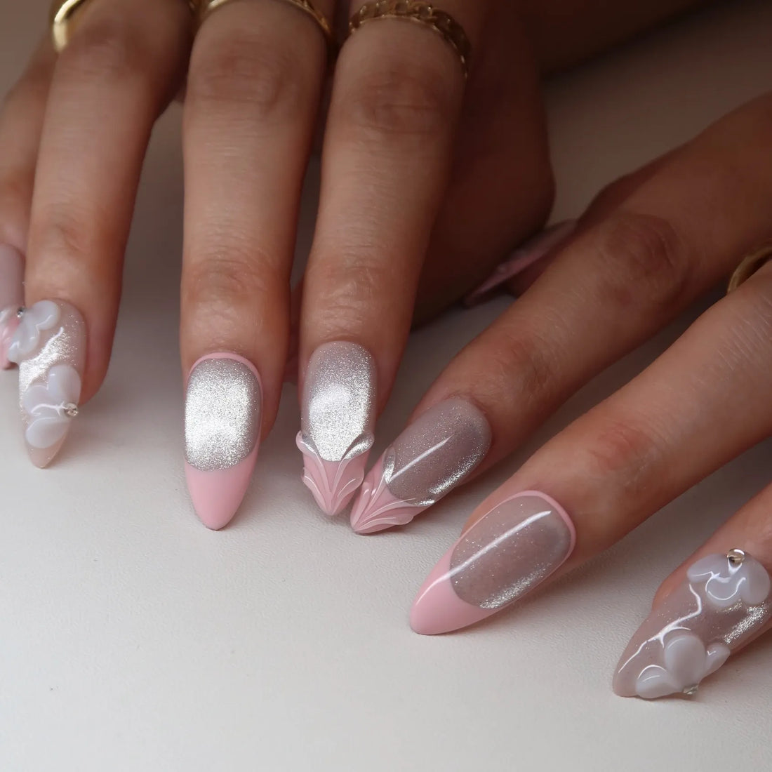 Pink Champagne Press-On Nails